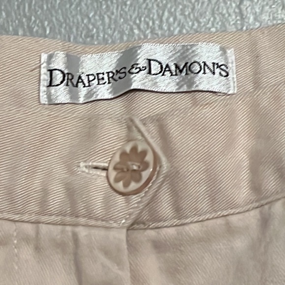 High Waist Khaki Dress/Office Pants with Pockets and Elastic Panels Straight Leg - Picture 2 of 3